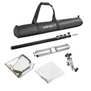 Walimex Reflector 5 en 1 Cuadrado 90cm + Monopie