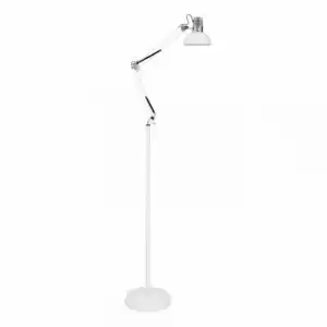 Fabrilamp Flexo De Pie Articulable Rutilo 1xe27 Blanco Cromo