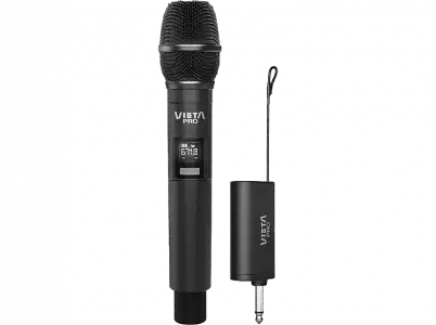 Micrófono - Vieta Pro Party Mic, -25 db, Inalámbrico, Negro