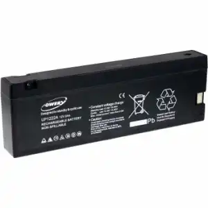 Powery Batería De Gel Para Panasonic Modelo Vw-vbm7e, 12v, 2000mah/24wh, Lead-acid, Recargable