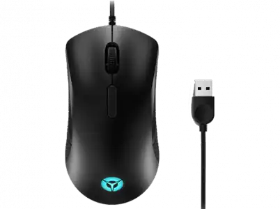 Ratón gaming - Lenovo Legion M300 RGB, Por cable, Ambidiestro, 8000 DPI, Negro