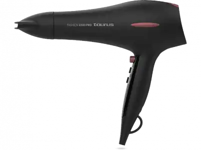 Taurus Fashion 2300 Pro - Secador de pelo, 2200W Potencia, 2 Velocidades, 3 Temperaturas, Golpe aire frío, Filtro extraíble, Negro