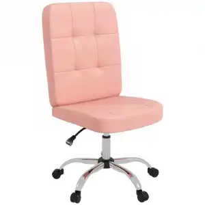 Vinsetto Silla De Oficina Sin Brazos Con Altura Ajustable 45x59x90-100 Cm Rosa