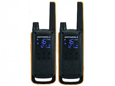 Walkie Talkie - Motorola T82 Extreme, 16 canales, Alcance 10 km, LED, IPx4