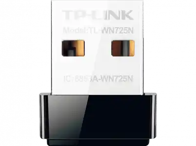 Adaptador Wi-Fi USB - TP-Link TL-WN725N, Velocidad transferencia 150 Mbps, 2.0, Banda Única, 2.4 GHz, Negro