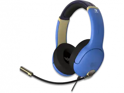 Auriculares gaming - PDP Airlite Headset Wired Hyrule, Cancelación de ruido, Para Nintendo Switch, Azul