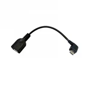 Cable MicroUSB OTG B/M-A/H Acodado 15cm