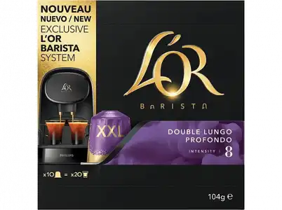 Cápsulas monodosis - L'OR Barista Doble Lungo Profondo 8, Pack de 10, XXL, Solo para