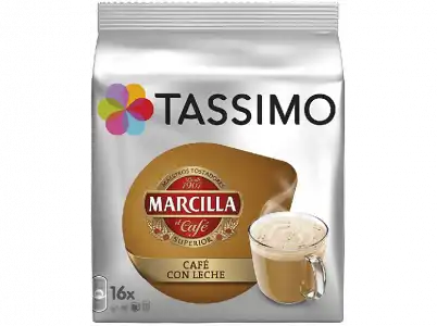 Cápsulas monodosis - Tassimo Marcilla Café con Leche, 16 cápsulas