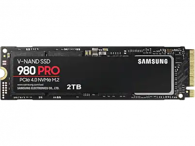 Disco duro SSD 2 TB - Samsung MZ-V8P2T0BW, PCIe Gen 4.0 x4, NVMe 1.3c, 7000 MB/s, Negro