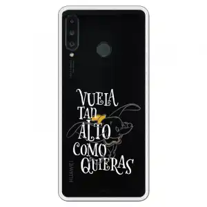 Funda Oficial Disney Dumbo Vuela Tan Alto Clear para Huawei P30 Lite