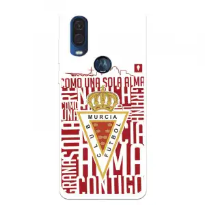 Funda Para Motorola One Vision Del Real Murcia Escudo Fondo Blanco - Licencia Oficial Real Murcia