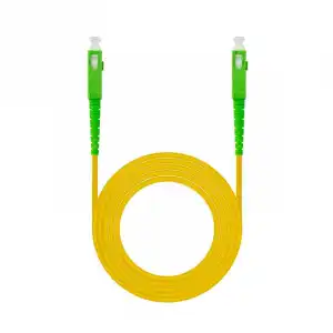 Nanocable Cable de Fibra Óptica SC/APC a SC/APC Monomodo Simplex LSZH 40m Amarillo