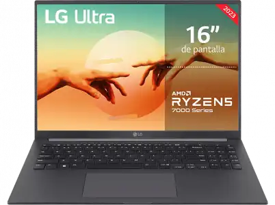 Portátil - LG 16UD70R-G.AX56B, 16" WUXGA, Ryzen™ 5 7530U, 16GB RAM, 512GB SSD, AMD Radeon™ Graphics, Sin sistema operativo