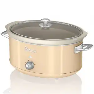 Swan Retro SF17031CNEU Olla de Cocción Lenta 6.5L Crema