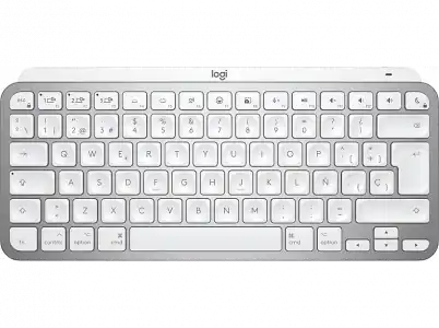 Teclado inalámbrico - Logitech MX Keys Mini, Para Apple Mac/Windows, Bluetooth, Retroiluminación, Botones easy-switch, USB-C, Carga rápida, Gris