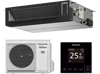 Aire acondicionado por conductos - Panasonic KIT-60PF3Z5-6, 4904 fg/h, Nanoex, Inverter, Blanco