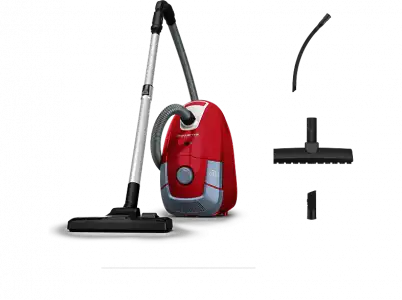 Aspirador con bolsa - Rowenta Power XXL RO3154EA, 900 W, 4.5 L, Radio acción 12 m, Sistema de alta filtración, 3 niveles, Limpieza profunda, Rojo