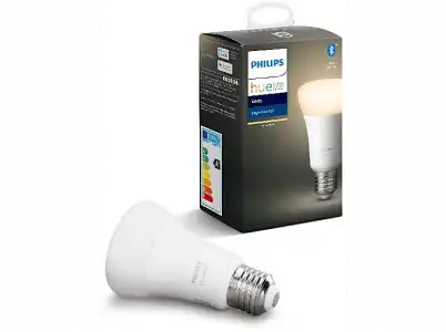 Bombilla Bluetooth - Philips Hue LED E27, Luz blanca cálida, Domótica