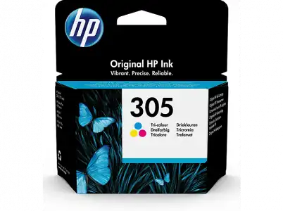 Cartucho de tinta - HP 305, Amarillo, Cian, Magenta, 3YM60AE