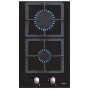 Cata LCI 302 BK Placa de Gas Modular 2 Zonas 30cm Negra