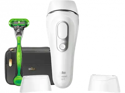 Depiladora IPL - Braun Silk·expert Pro 5 PL5145, Para Hombre, Depilación permanente, Skin 2.0, Blanco