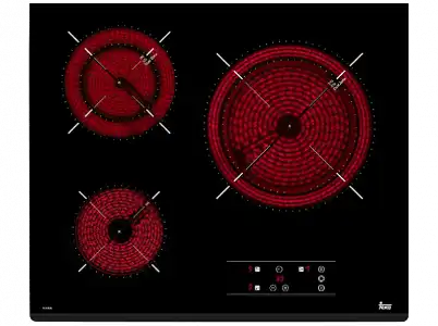 Encimera - Teka TT 6320, Vitrocerámica, Eléctrica, 3 zonas, 27 cm
