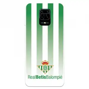 Funda Licencia Oficial Real Betis Balompié Fondo Rayas Verdiblancas para Xiaomi Redmi Note 9S