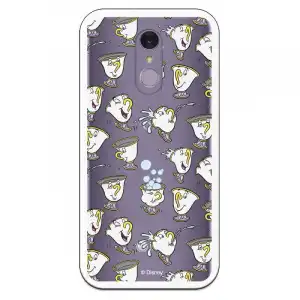 Funda Oficial Disney Chip Potts Siluetas Transparente Para Lg Q7