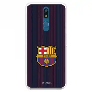 Funda Para Lg K40 Del Barcelona Rayas Blaugrana - Licencia Oficial Fc Barcelona