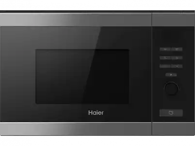 Microondas integrable - Haier Series 2 HWO38MG2HXB, Grill, 1450W, 8 niveles, 25l, Bloqueo de seguridad, Negro