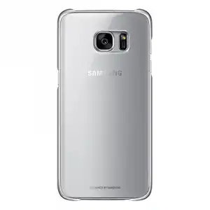 Samsung Funda Clear Cover Transparente y Plata para Samsung Galaxy S7 Edge