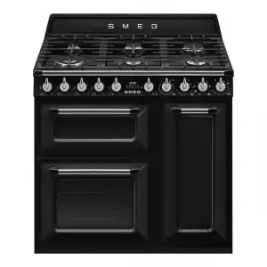 Smeg - Cocina compacta Smeg placa de gas 6 quemadores y 3 cavidades de horno - TR93BL.