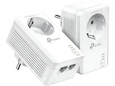 Adaptador PLC - TP-Link TL-PA7027PKIT, Plug and Play, 2 puertos Gigabit, 1000 Mbps, Blanco