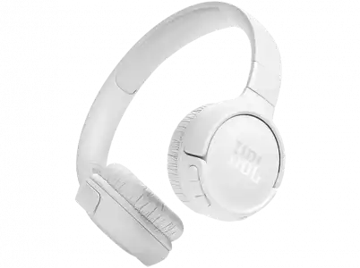 Auriculares inalámbricos - JBL Tune 520BT, Bluetooth 5.3, Autonomía 57 horas, Plegables, Blanco