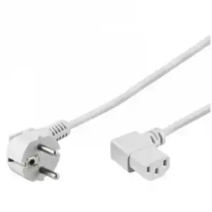 Goobay Cable de Alimentacion para CPU Acodado C14/C13 5m Blanco