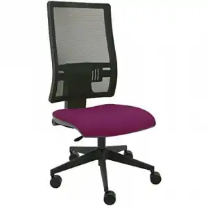 La Silla de Claudia Passion Ergonómica Giratoria de Malla Negra Regulador Lumbar y Ruedas Parqué Magenta