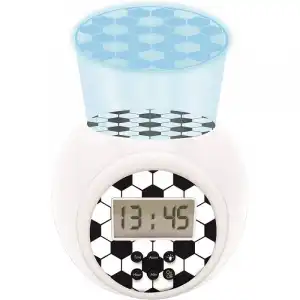 Lexibook Fútbol Reloj Despertador Proyector con Función Temporizador