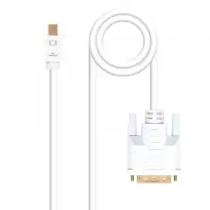 Nanocable Cable Conversor Mini DisplayPort a DVI Blanco 5m