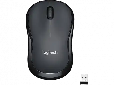 Ratón inalámbrico - Logitech M220 Silent, Inalámbrico, 2.4 GHz, Receptor USB, 1000 dpi, Batería 18 Meses, Ambidiestro, Compatible con PC/Mac, Negro