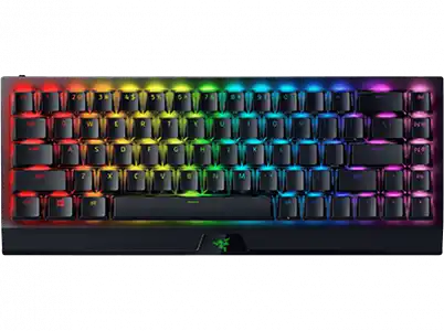 Teclado gaming - Razer BlackWidow V3 Mini HyperSpeed, Bluetooth, Inalámbrico, Retroiluminación, Mecánico