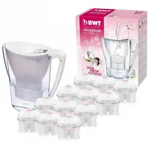 BWT Penguin Electrónica Jarra Filtradora de Agua con Magnesio 2.7L Blanco + 12 Filtros