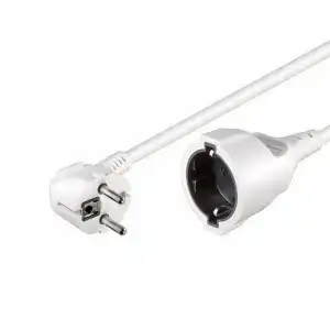Goobay Cable de Alimentación Alargador Schuko 5m Blanco