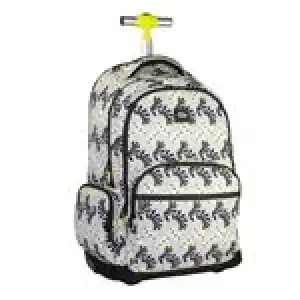 Mochila con ruedas 6 cremalleras 25L Milan Wallpaper Beige