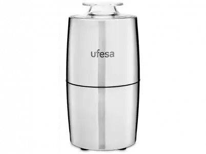 Molinillo de café - Ufesa MC0470, 200 W, Capacidad 70 g, Acero inoxidable, Inox