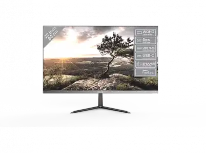 Monitor - Peaq PMOS323-IQSC, 32" WQHD, 5 ms, 75 Hz, FreeSync, HDMI 2.0, Negro