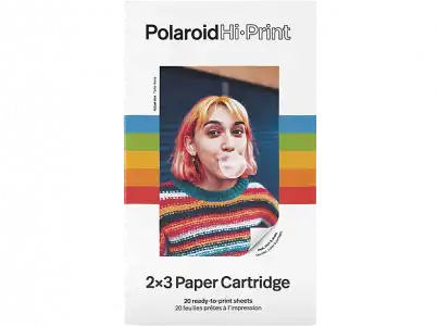 Papel fotográfico - Polaroid HiPrint, 20 hojas, Brillo mate, Resistente al agua, Blanco