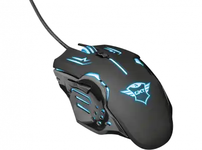 Ratón gaming - Trust GXT 108 Rava, USB, Óptico, 2000ppp, Diestro, Negro