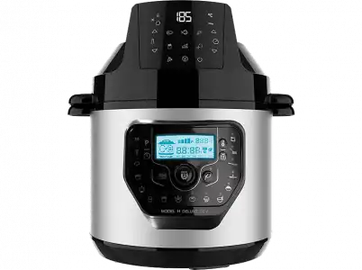 Robot de cocina - Cecotec Olla GM Modelo H Deluxe FRY, Multifunción, 1530 W, 6 L, Programable, Freidora Aire, Báscula integrada, Negro y Plateado