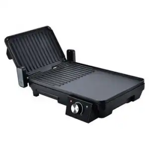 Sandwichera + Plancha Asar 2000w - Apertura Hasta 180o - Placas Grill + Lisa - Selector De Temperatura - Placa Superior Basculante - Muvip